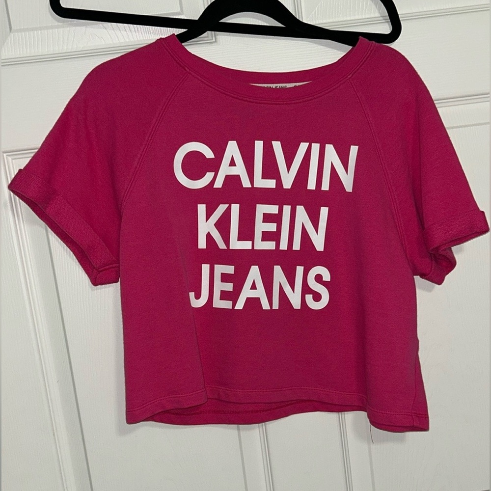 Calvin Klein Jeans Pink Crop Top